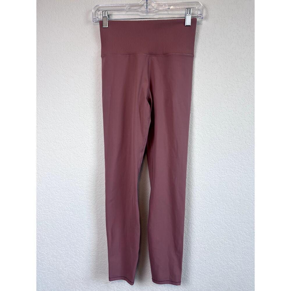 Vuori Rib Studio Leggings Dusty Pink, High Waist Size Small